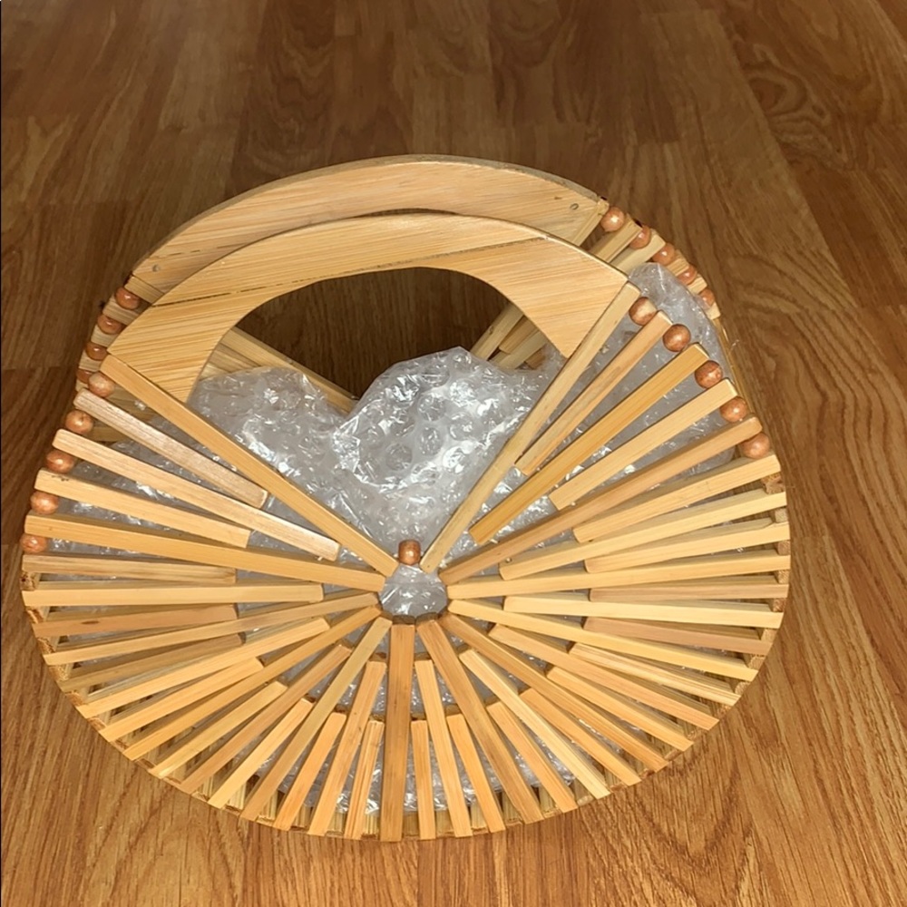 Round Bamboo Clutch